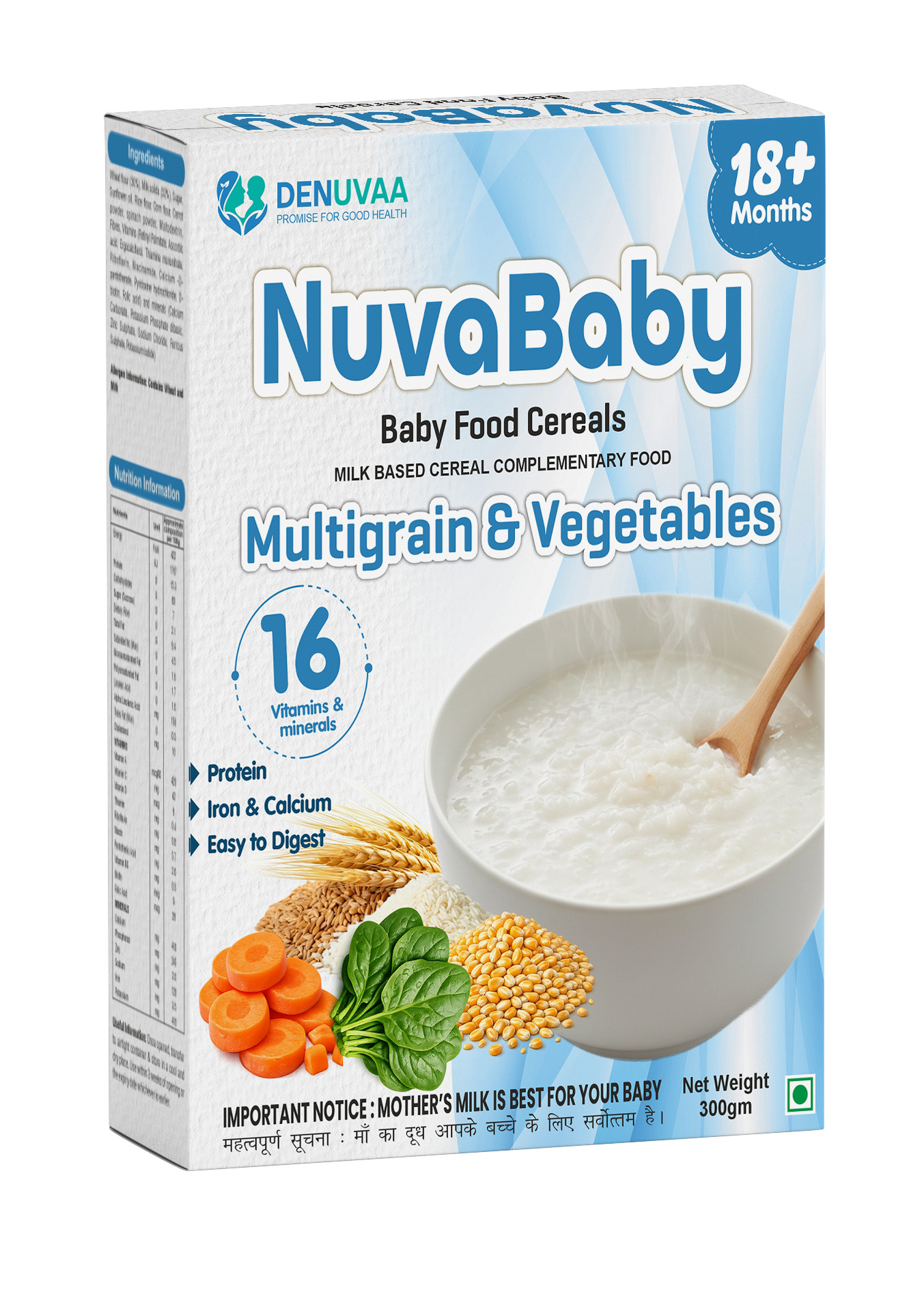 NUVABABY 18 + MULTIGRAIN & VEGETABLES