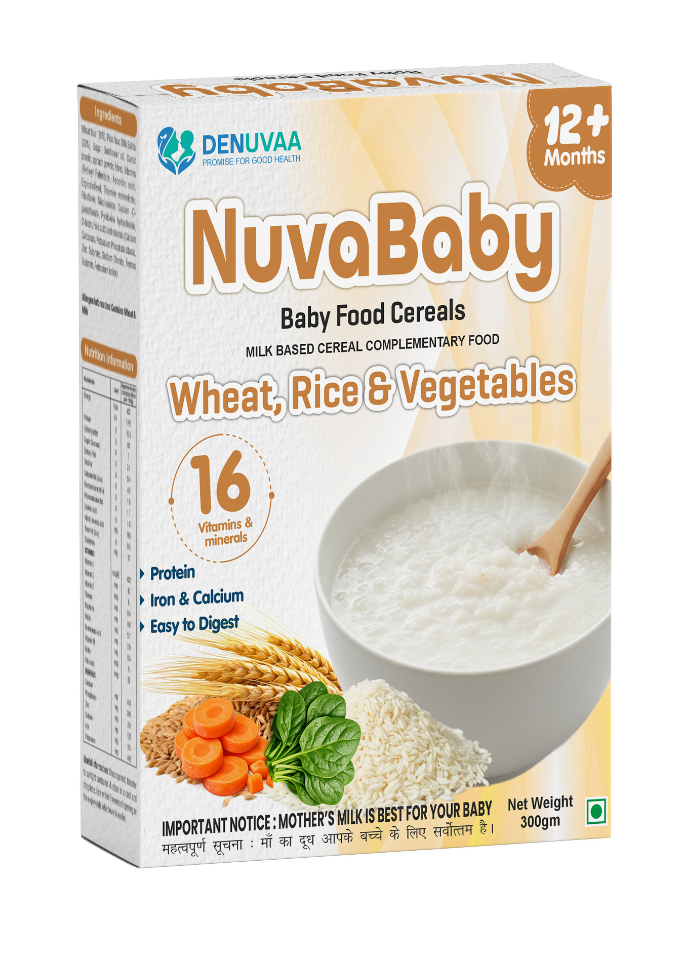 NUVABABY 12 + WHEAT RICE & VEGETABLES